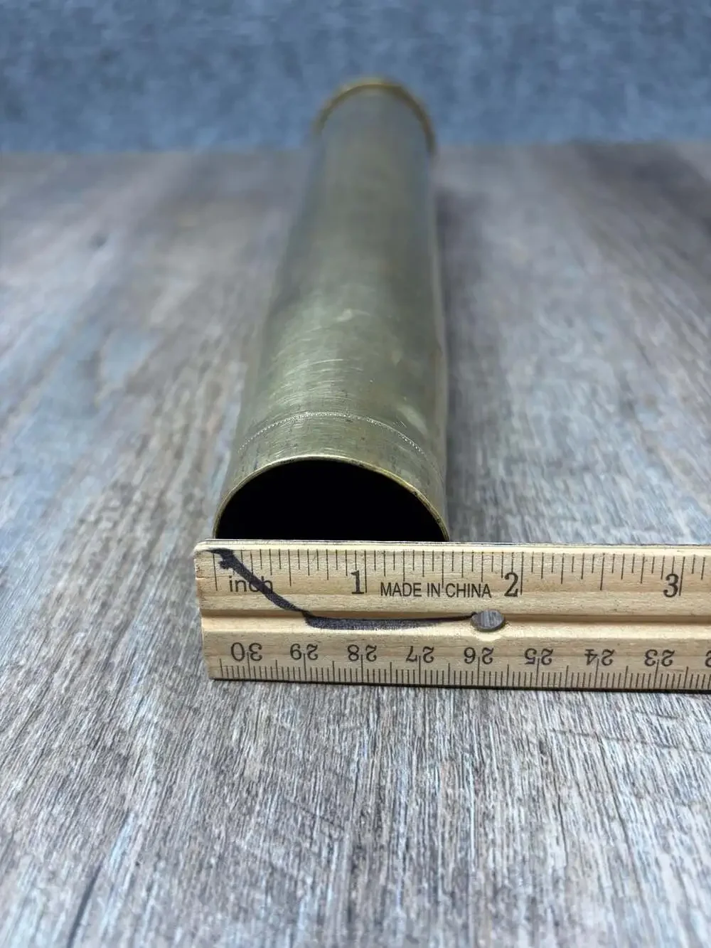 Antique WWII 1943 40MM M25 Brass Trench Art Artillery Shell - Home Decor-display